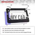 Carbon Fiber Motorcycle License Plate Frame for