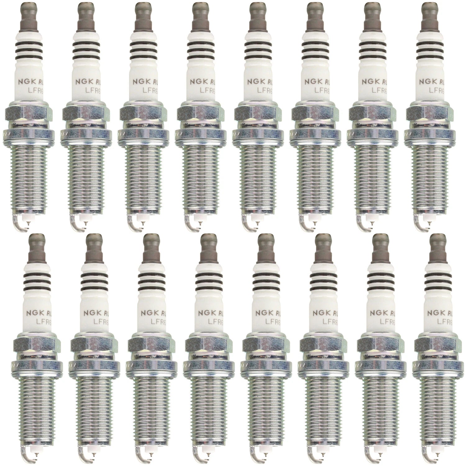 Set of 16 NGK 93420 Ruthenium HX Spark Plugs for Dodge Jeep MB V8 (0.032")