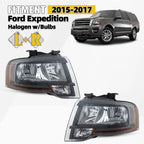 Halogen Headlight Set for Ford Expedition (2015–2017) w/Bulb Reflector