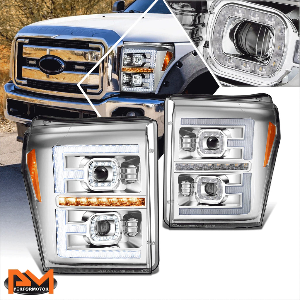 LED Sequential DRL Projector Headlights for Ford F250-F550 SD (2011–2016)