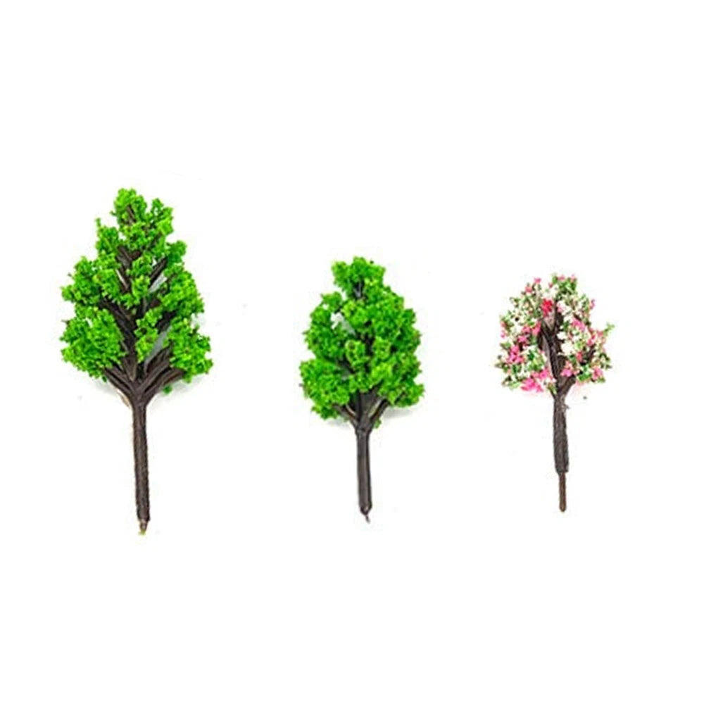 24pc Mixed Size Model Trees for Train Railroad Scenery (DIY Craft)