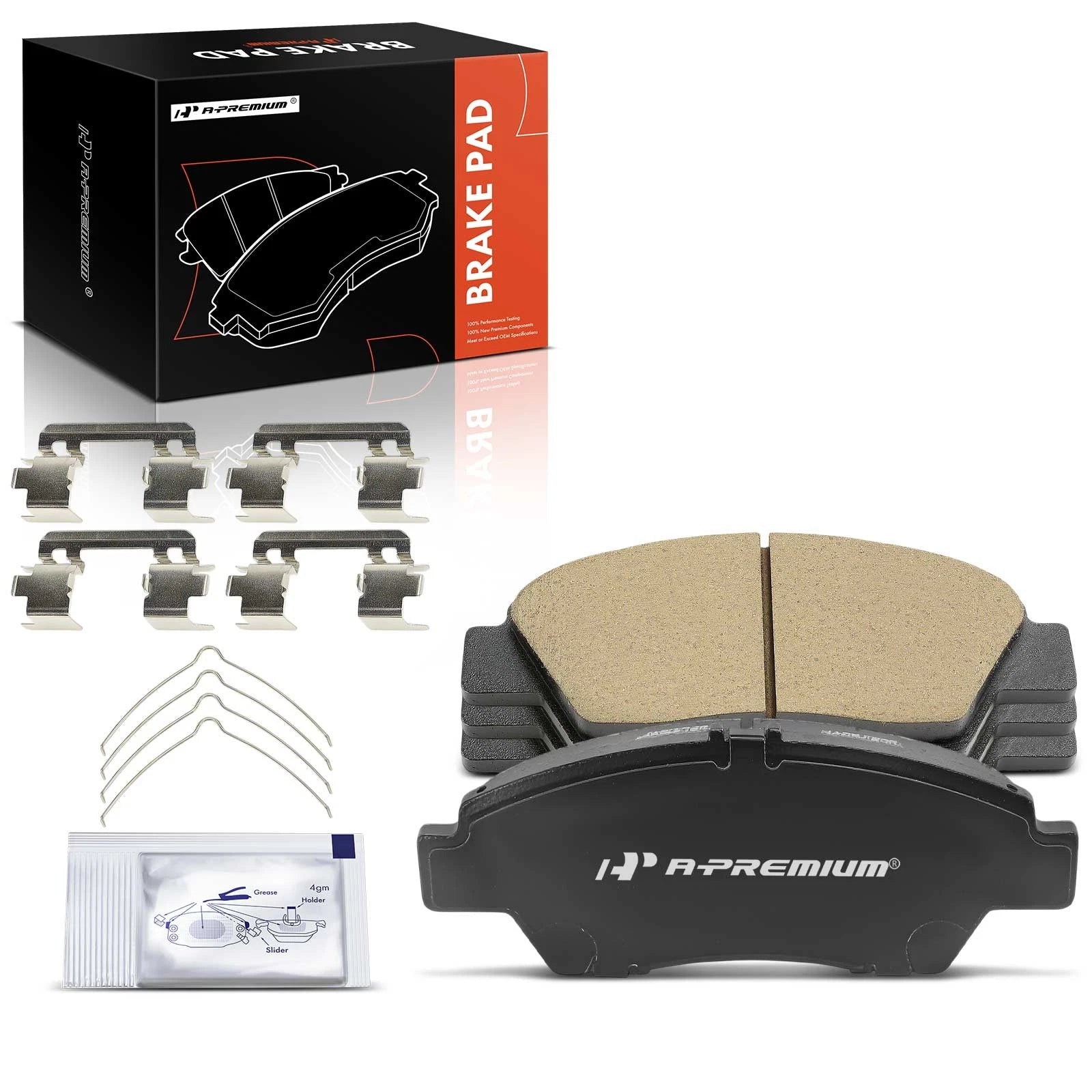 Set of 4 Front Ceramic Brake Pads for Honda Fit CR-Z (2009–2020)