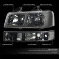Set of 2 Smoked Headlights with Signal Bumper Lamps for Express Savana 1500 2500 3500 (2003–2022)