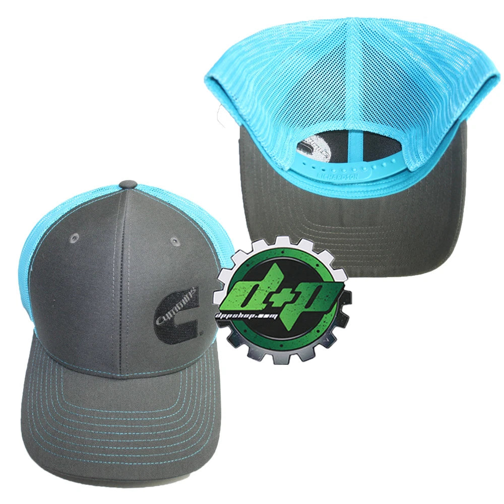 Cummins Trucker Hat Snapback Mesh Blue Black Teal