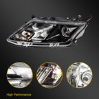 Driver Side Headlight Assembly for Ford Fusion (2010–2012) Black Housing