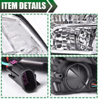 Set of 2 Clear Lens Chrome Headlights for Ram 1500 2500 3500
