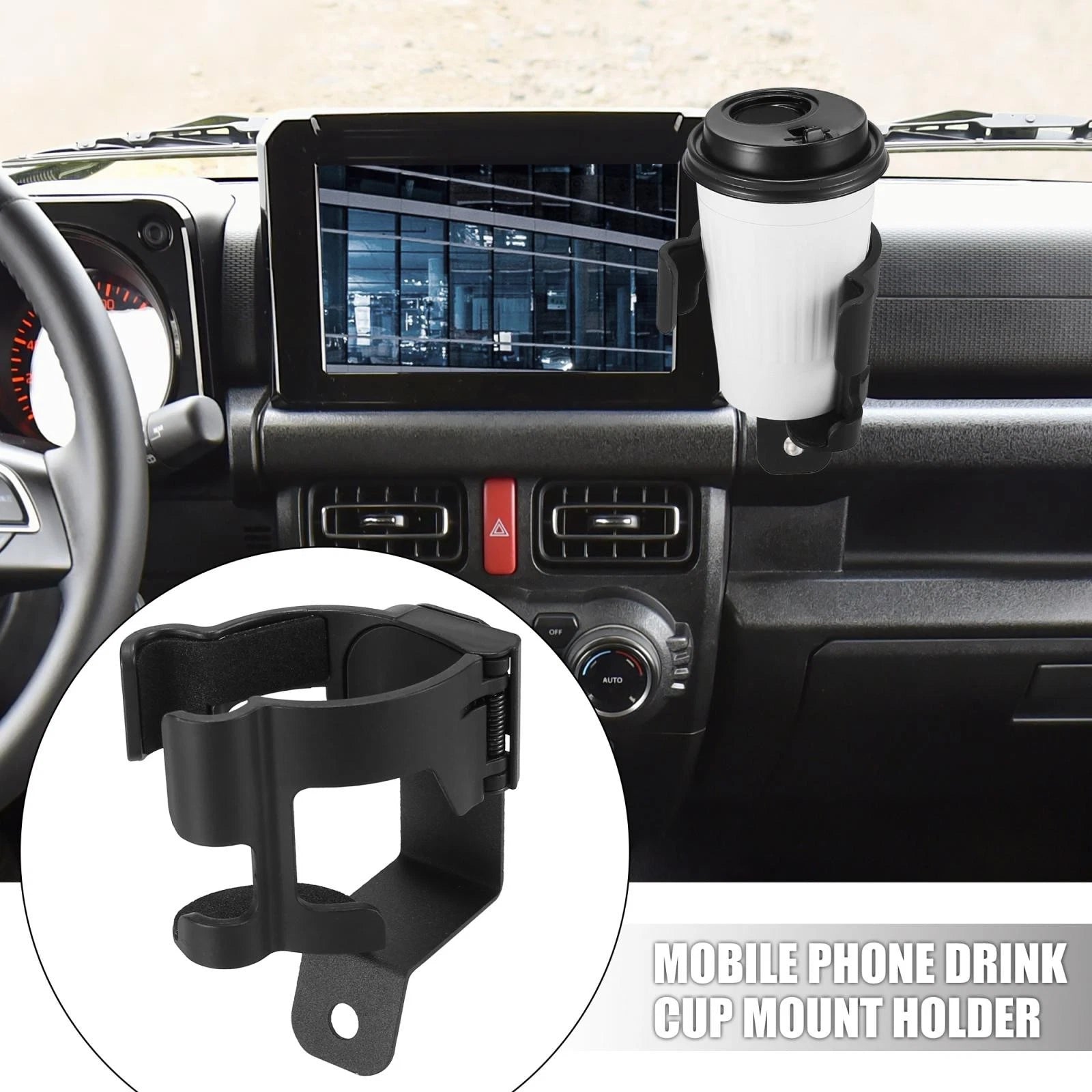 Adjustable Phone Drink Cup Mount Holder Set for Suzuki Jimny (2019–2021)