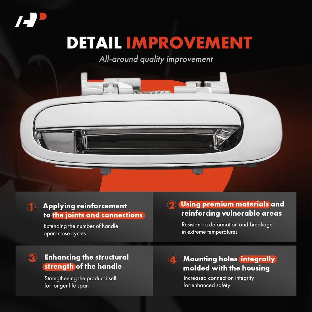 2X Rear Exterior Door Handle for Chevrolet Prizm (1998–2002)