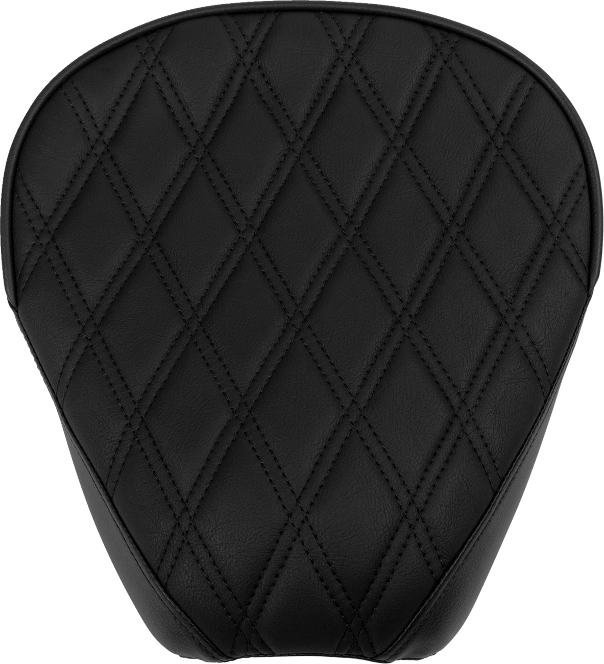 Wide Rear Solo Seat - Double Diamond - Black Stitch for Harley Davidson