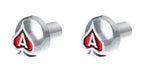 Air Valve Knobs Screw-In Replacement for Peterbilt Kenworth Liquid Silver (—)