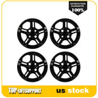 Set of 4 Wheel Hub Caps for R13 Tire & Steel Rim Black