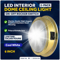 2X Marine LED Interior Dome Light for Boat Ceiling (Brass Plate)
