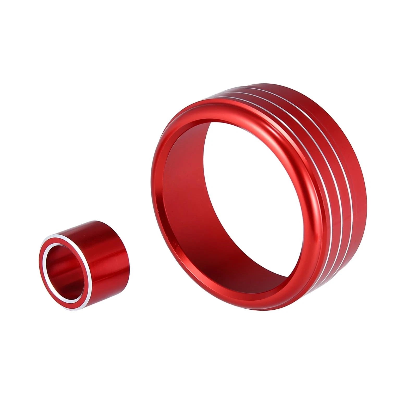 Set of 2 AC Climate Control Side Mirror Adjustment Knob Covers for Subaru WRX STI (2015–2021) Red