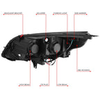 Chrome/Amber Projector Headlight for Chevrolet Malibu (2013–2015) - Right