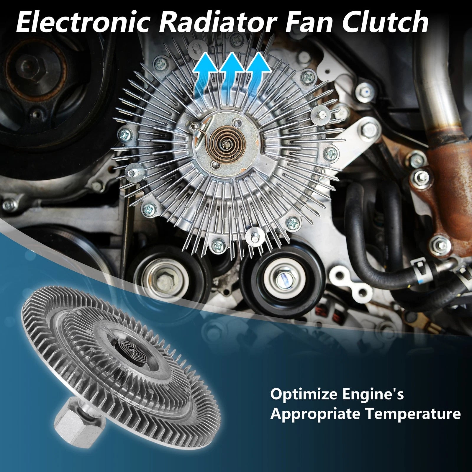 Engine Cooling Fan Clutch for Dodge Ram 1500 3.9L V6 (1994–2001) No. 52027883AB