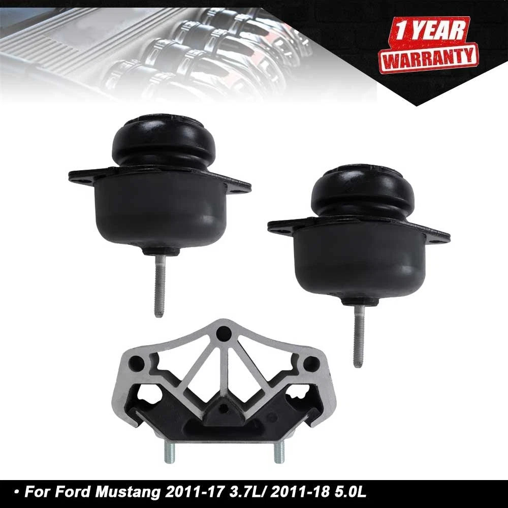 3Pcs Motor & Transmission Mount Kit for Ford Mustang (2011–2018)
