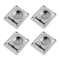 Set of 4 Stainless Steel D Rings for Cargo in Boats and Trailers