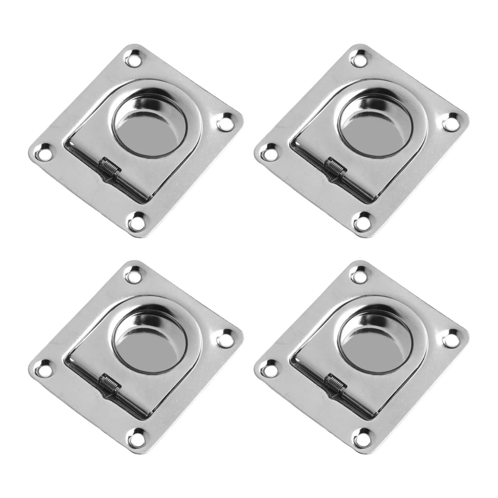 Set of 4 Stainless Steel D Rings for Cargo in Boats and Trailers