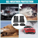 Set of 4 All Weather TPE Rubber Floor Mats for Ford Mustang (2015–2022)