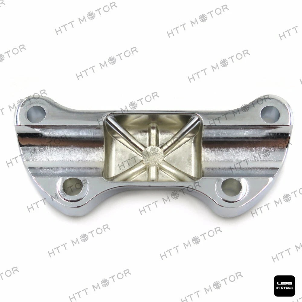 Chrome Skull Handlebar Clamp for Harley XL FX FXR Dyna Softail (1974–2006)