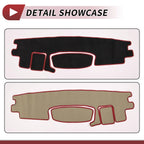Dashboard Cover Mat for Toyota Roomy Tank (2016–2020) - Black Red