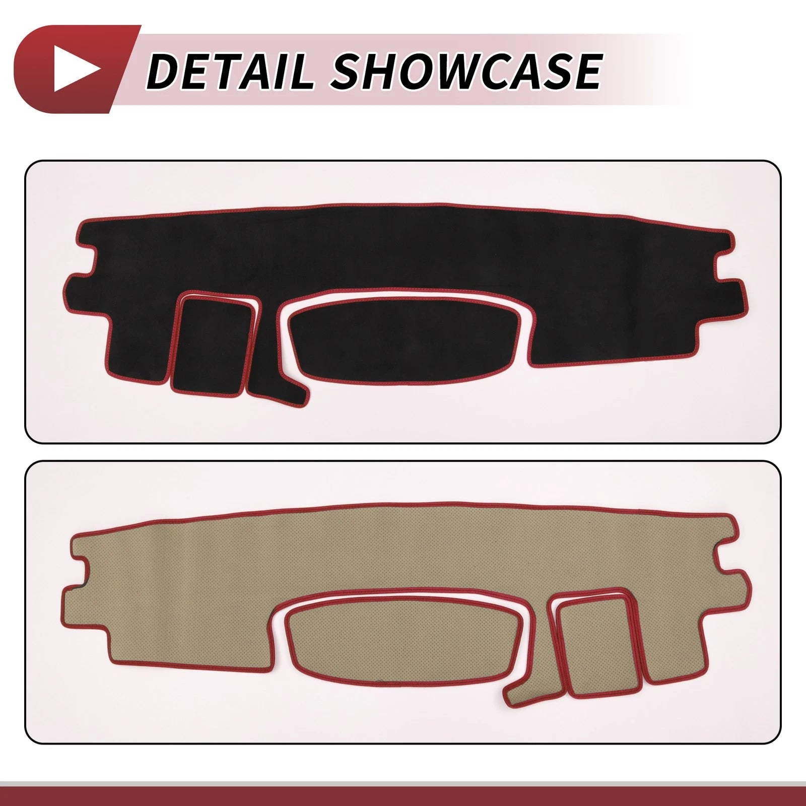 Dashboard Cover Mat for Toyota Roomy Tank (2016–2020) - Black Red