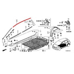 Roof Drip Side Molding Seal for 2015-2020 Honda Fit Jazz GK 5-Door