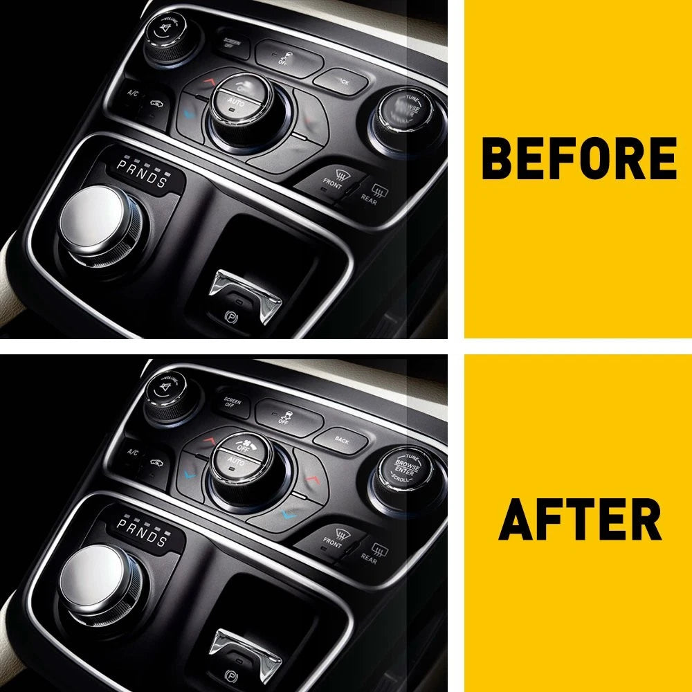 Black Climate Control Repair Button Decal Sticker for Chrysler 200 300 (2014–2017)