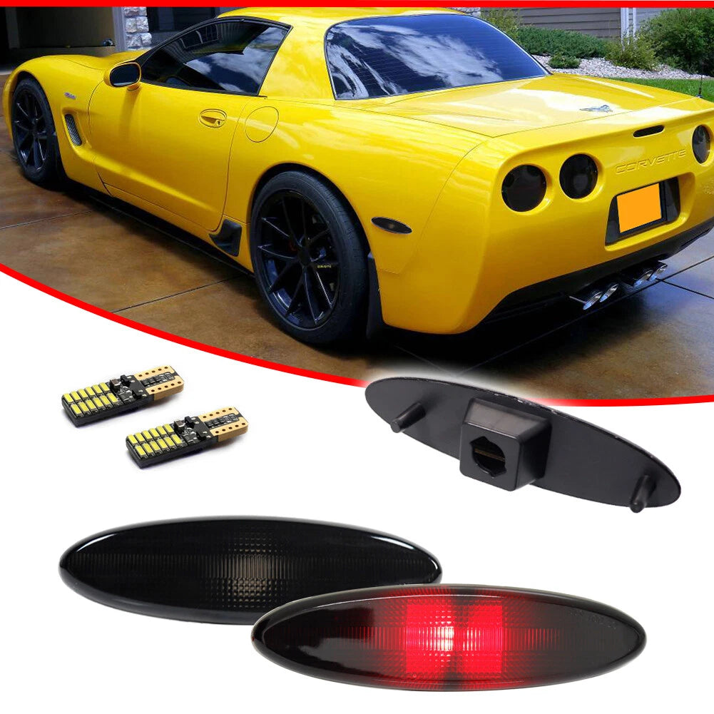 Smoked Red LED Front Side Marker Lights for Chevrolet Corvette C5 (1997–2004)
