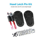 2Pcs Racing Hood Flush Latch Pin Locking Kit for Universal (2002–2023)