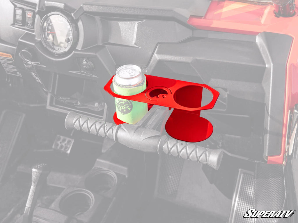 Grab Bar Cup Holder for Polaris RZR 900/1000 (See Fitment) - Red