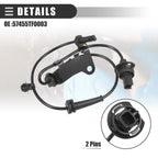 Front Left ABS Wheel Speed Sensor for Honda Fit (2009–2013) NO. 57455TF0003