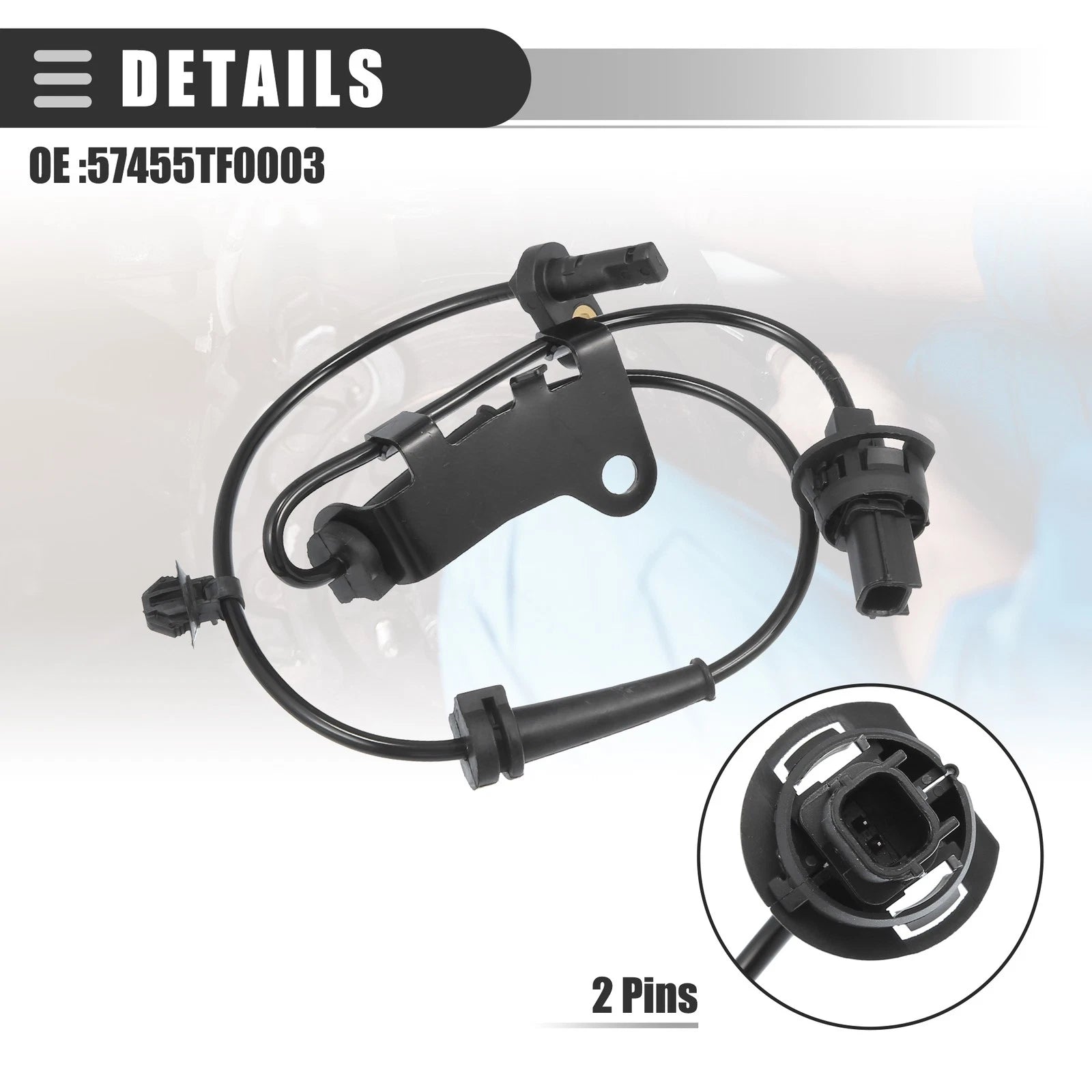 Front Left ABS Wheel Speed Sensor for Honda Fit (2009–2013) NO. 57455TF0003