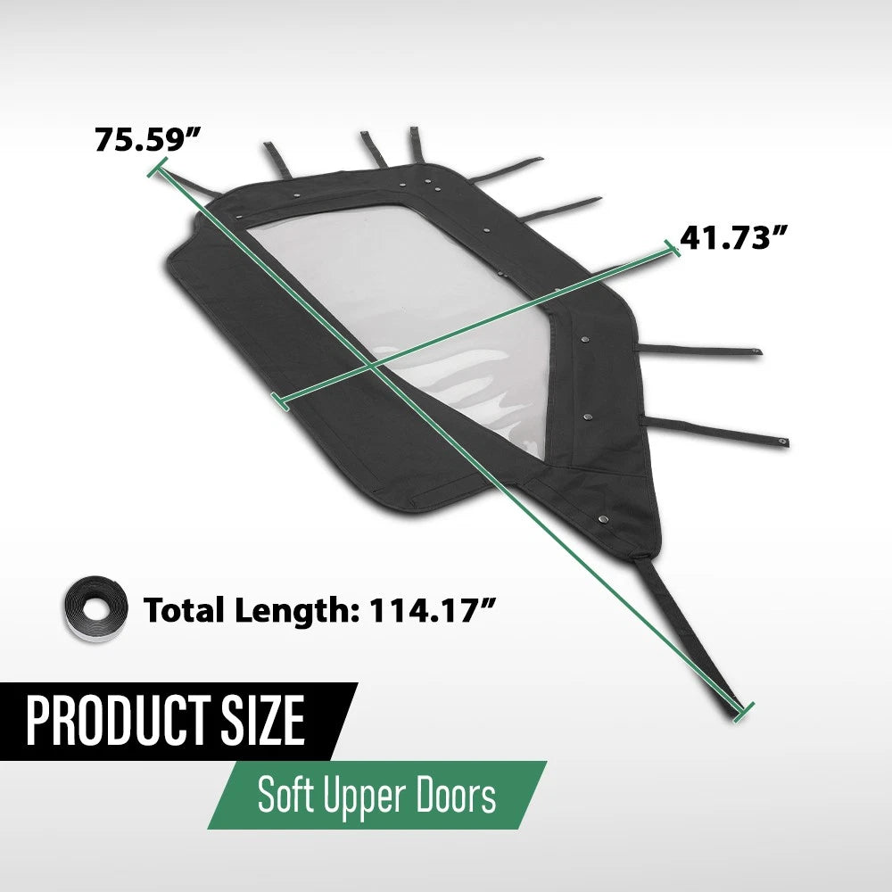 Soft Upper Doors for RZR XP 1000, XP Turbo, 900, 900 XC, S 900 (2014–2022)