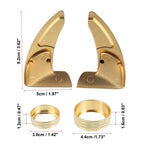 Gold Tone Inner Paddle Shifter AC Volume Knob Cover Ring Trim for Dodge Charger (2011–2023) 745065577943