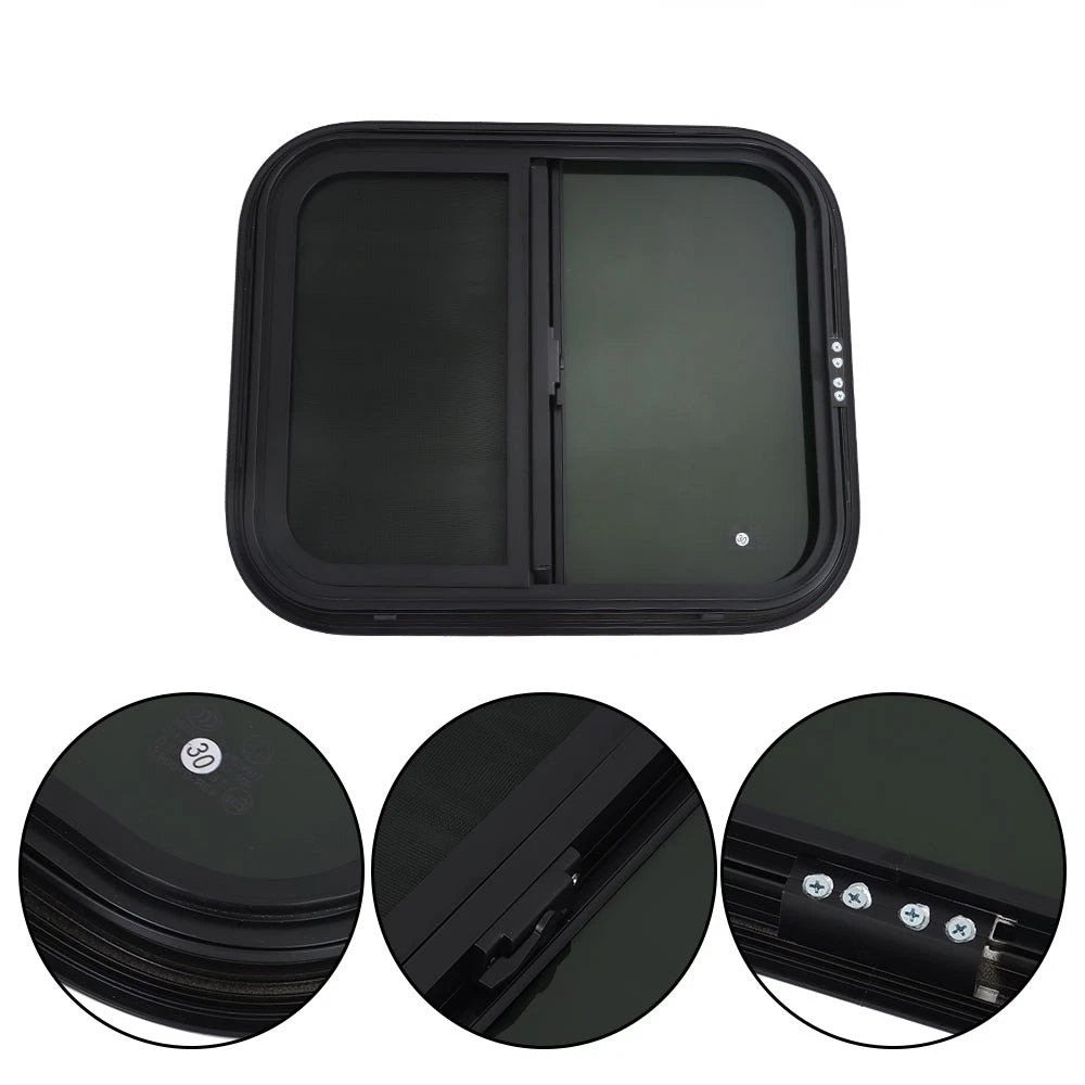 RV Horizontal Slide Window for Universal Fit (24"–48"W x 12"–20"H)