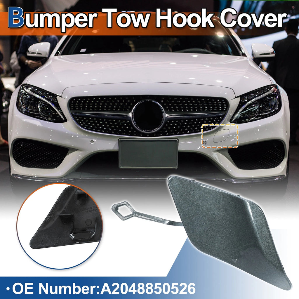 Tow Hook Cap for Mercedes-Benz C250 C350 (2012–2015) No.A2048850526 Grey