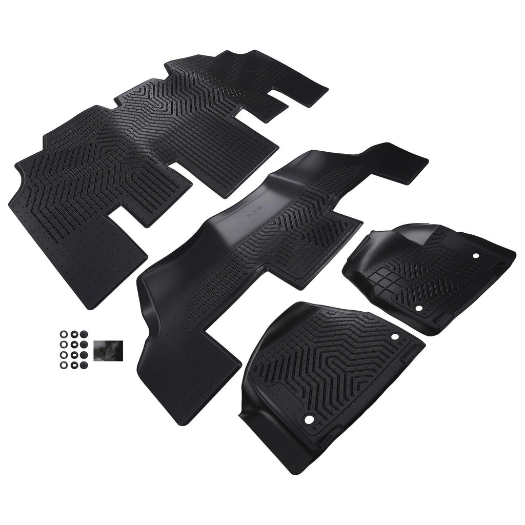Floor Mats Liner for Chrysler Pacifica (2017–2025) TPE All Weather Waterproof