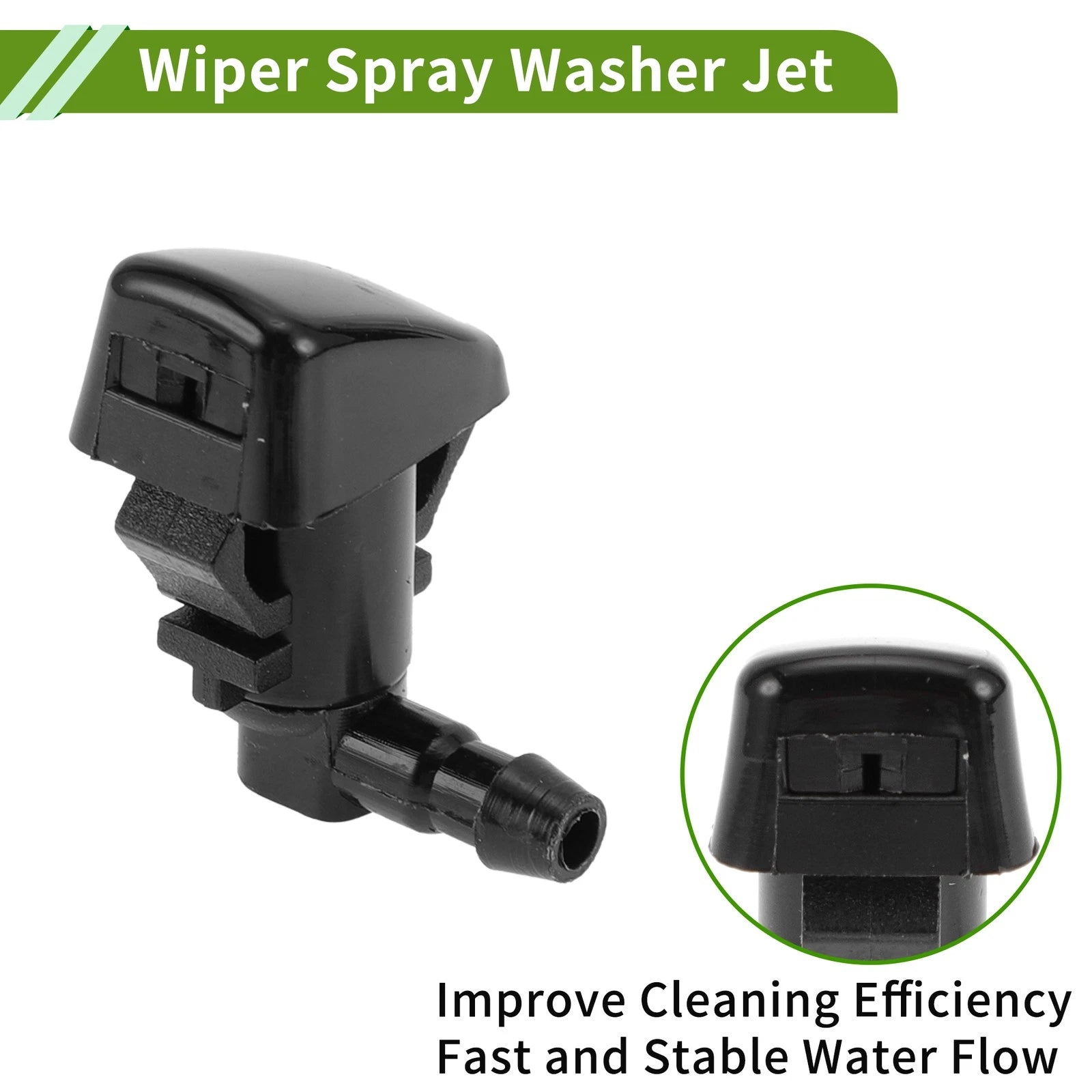 Windshield Washer Nozzle Set of 1 with Hose Connector for Toyota  No. 8538104030
