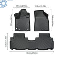 Set of 3 TPE Floor Mats Liners for Toyota Highlander (2008–2013)
