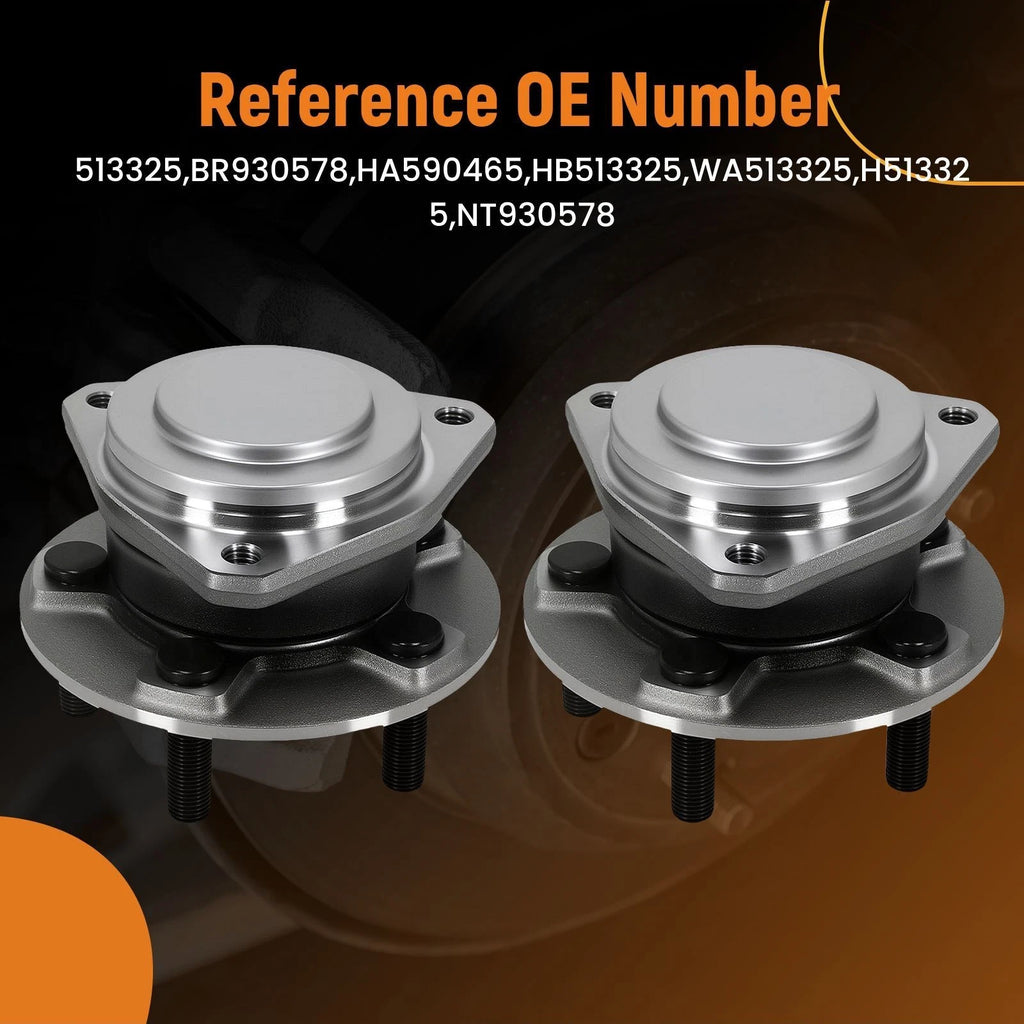 Set of 2 Front Wheel Hub Bearing Assemblies for Dodge Charger (2012-2023)