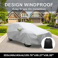 Waterproof Car Cover with Hook for Suzuki Alto (375x148x143cm)