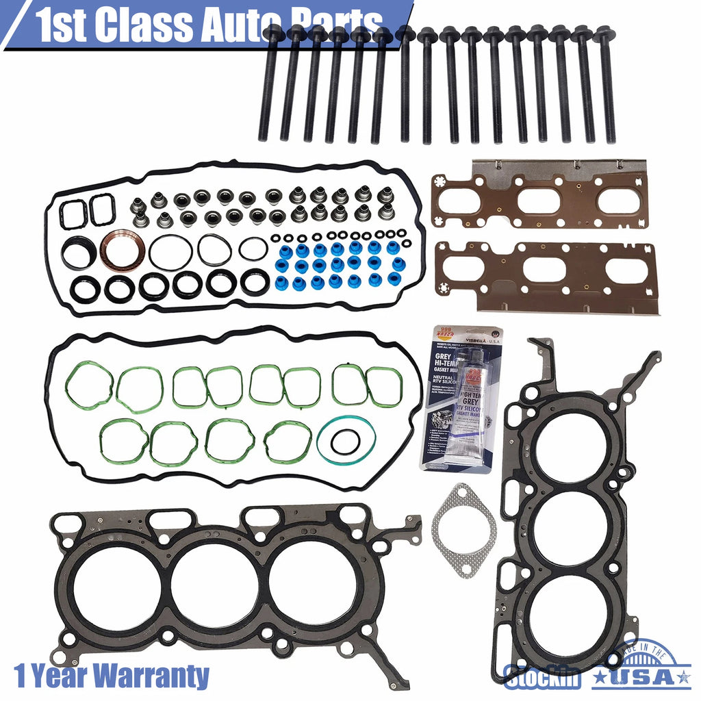 Set of 10 Engine Cylinder Head Gasket Bolts for Lincoln MKS MKT (2009–2016)