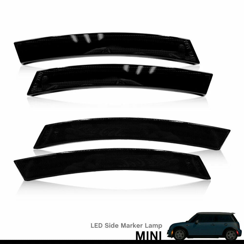 Set of 4 Smoke Lens LED Side Marker Lights for Mini Cooper (2002–2008)