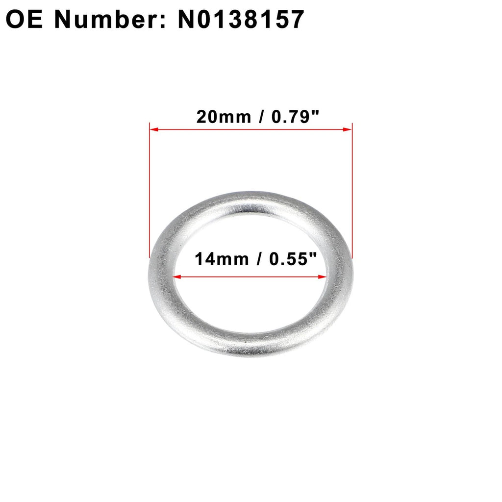 15pcs M14 N0138157 Engine Oil Crush Washer Gasket for Volkswagen Touareg (2007–2012)