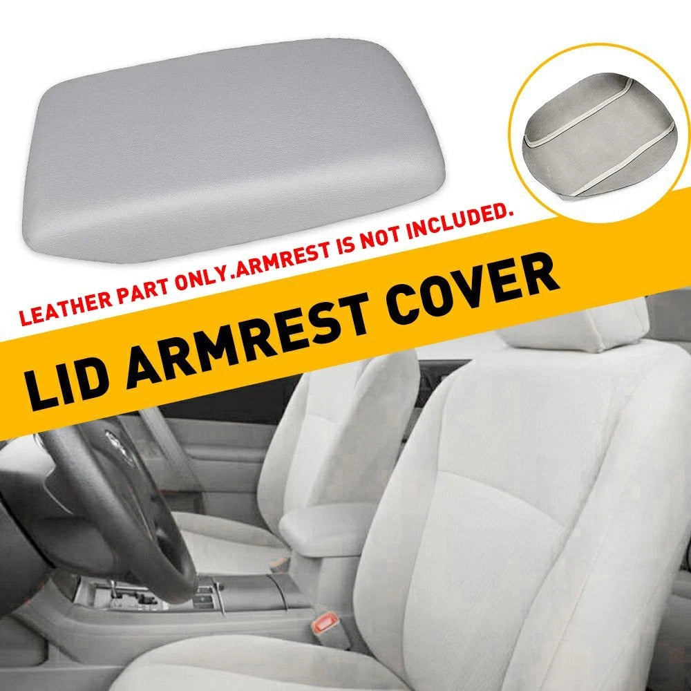 Leather Center Console Lid Armrest Cover for Toyota Highlander (2008–2013)