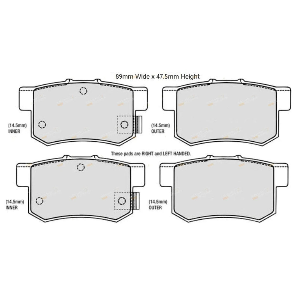 GCT Rear Disc Brake Pad Set for Suzuki Swift RS416 EZ Sports (2006-2010)