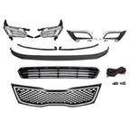 Set of 2 Chrome Front Bumper Upper Grille for Kia Optima (2014-2015)