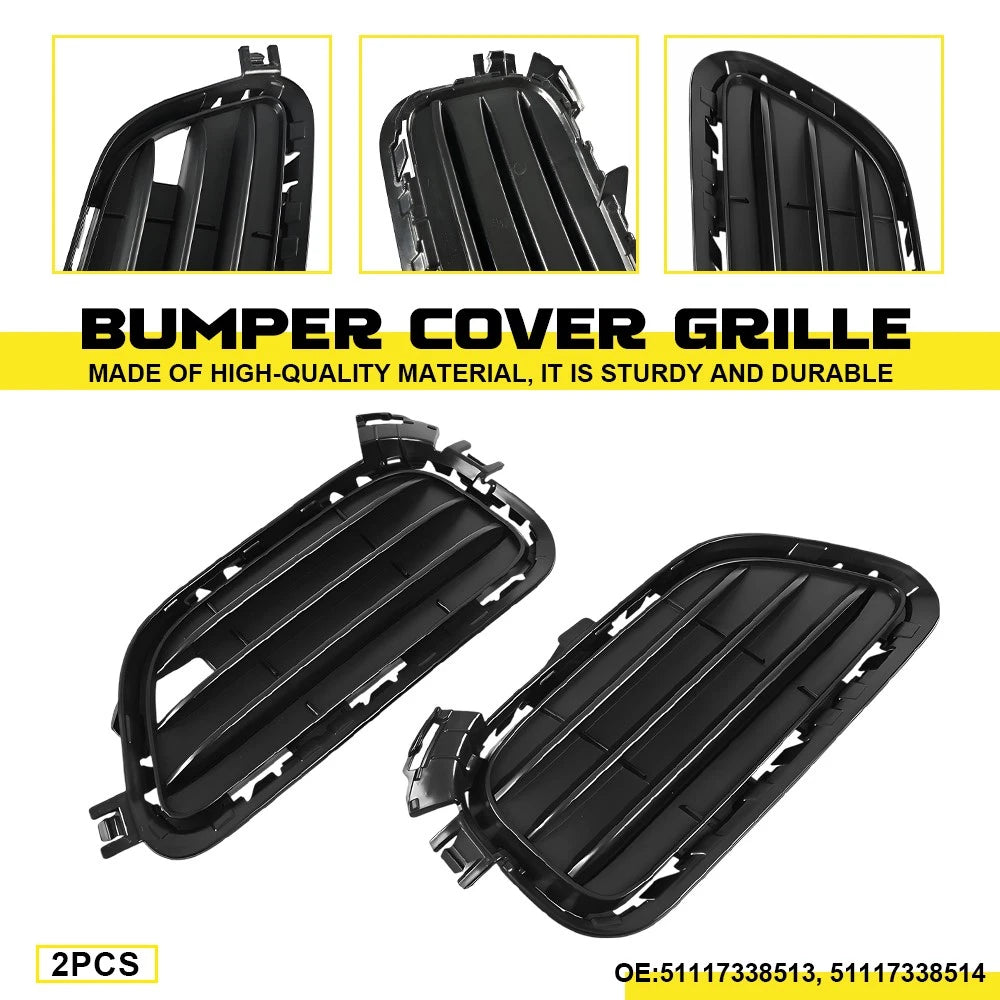 2X Bumper Air Inlet Grille for BMW X3 F25 (2015–2017) 51117338513 51117338514