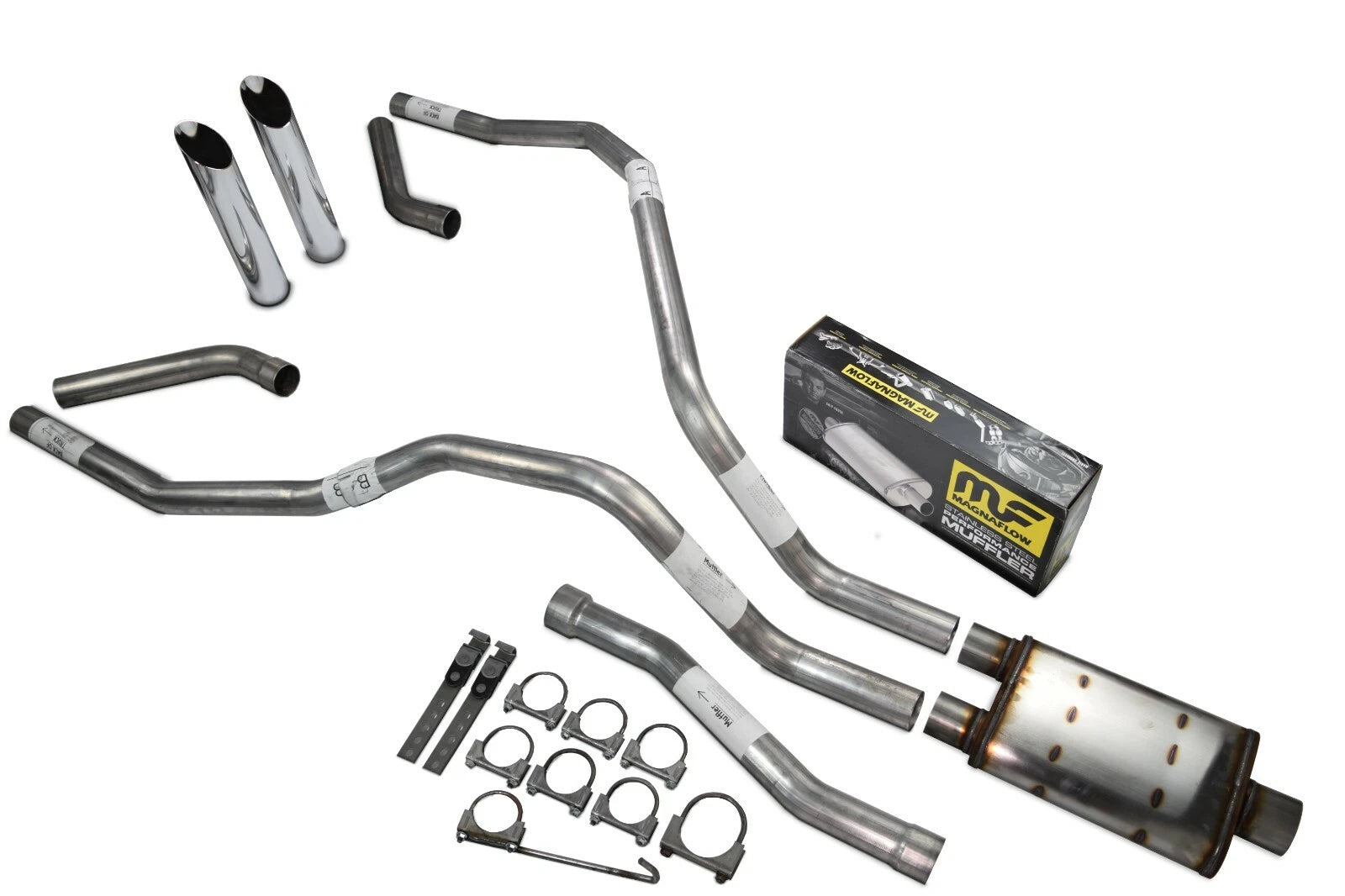 Dual Exhaust Tips for Nissan Titan (2004–2006) 2.5" Magnaflow Slash Cut
